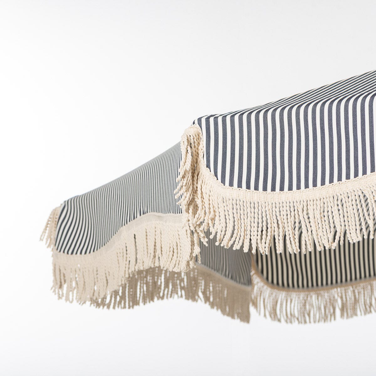 Terrace Umbrella in Lauren's Navy Stripe | Antique White Frame Terrace Umbrella Kit Business & Pleasure Co Aus 
