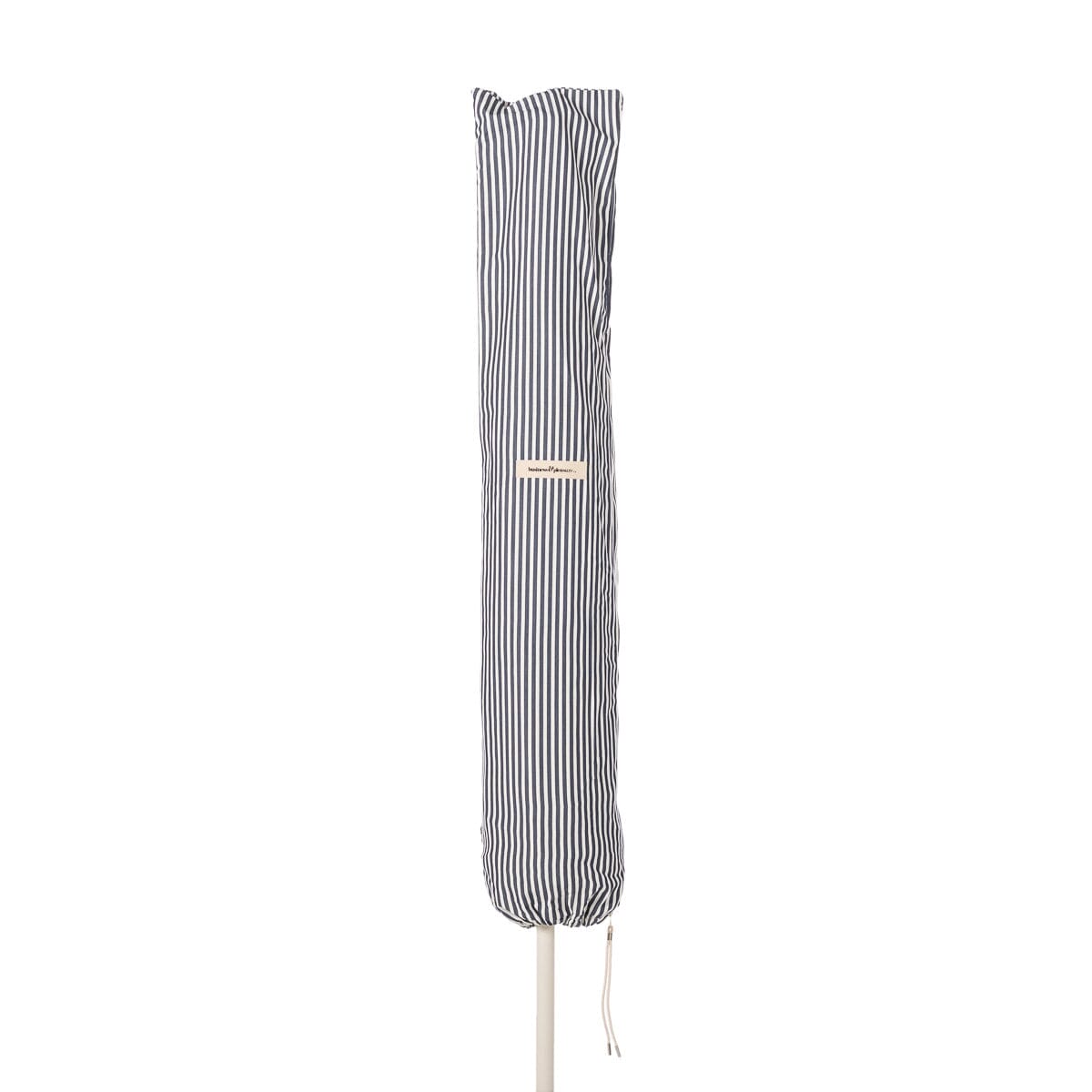 Terrace Umbrella in Lauren's Navy Stripe | Antique White Frame Terrace Umbrella Kit Business & Pleasure Co Aus 