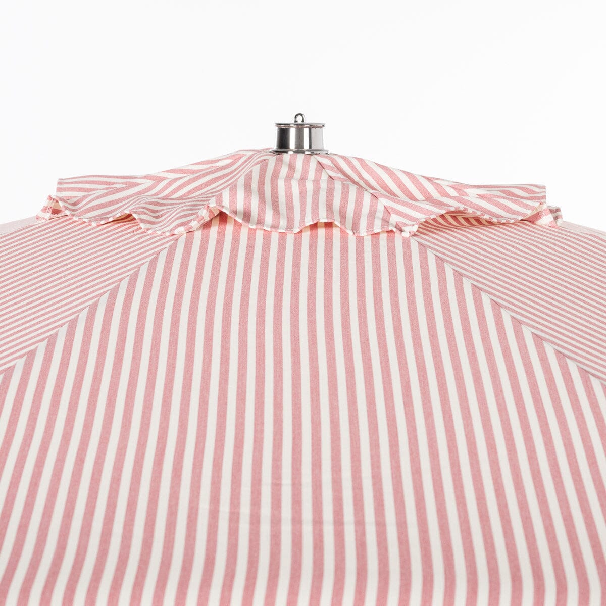 Terrace Umbrella in Lauren's Pink Stripe | Antique White Frame Terrace Umbrella Kit Business & Pleasure Co Aus 