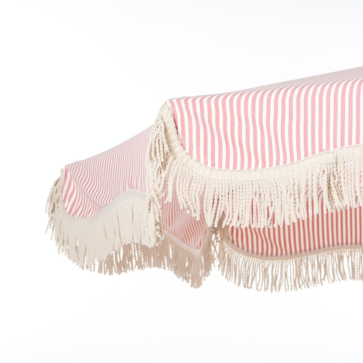Terrace Umbrella in Lauren's Pink Stripe | Antique White Frame Terrace Umbrella Kit Business & Pleasure Co Aus 