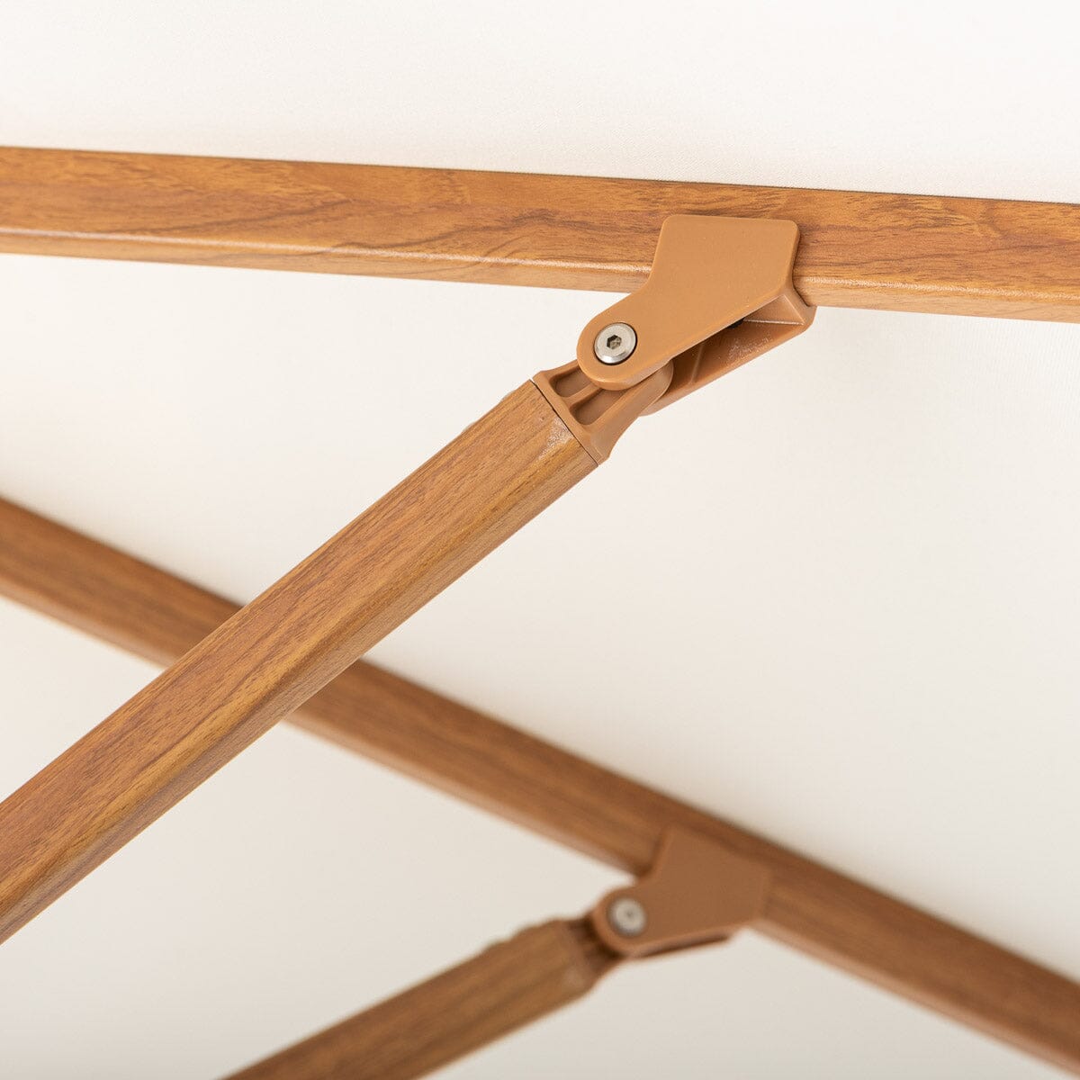 Terrace Umbrella in Antique White | Transfer Teak Frame Terrace Umbrella Kit Business & Pleasure Co Aus 