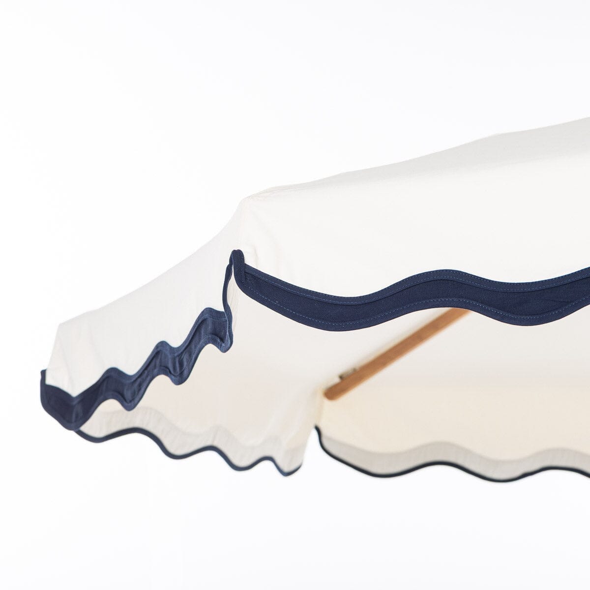 Terrace Umbrella in Rivie White | Transfer Teak Frame Terrace Umbrella Kit Business & Pleasure Co Aus 