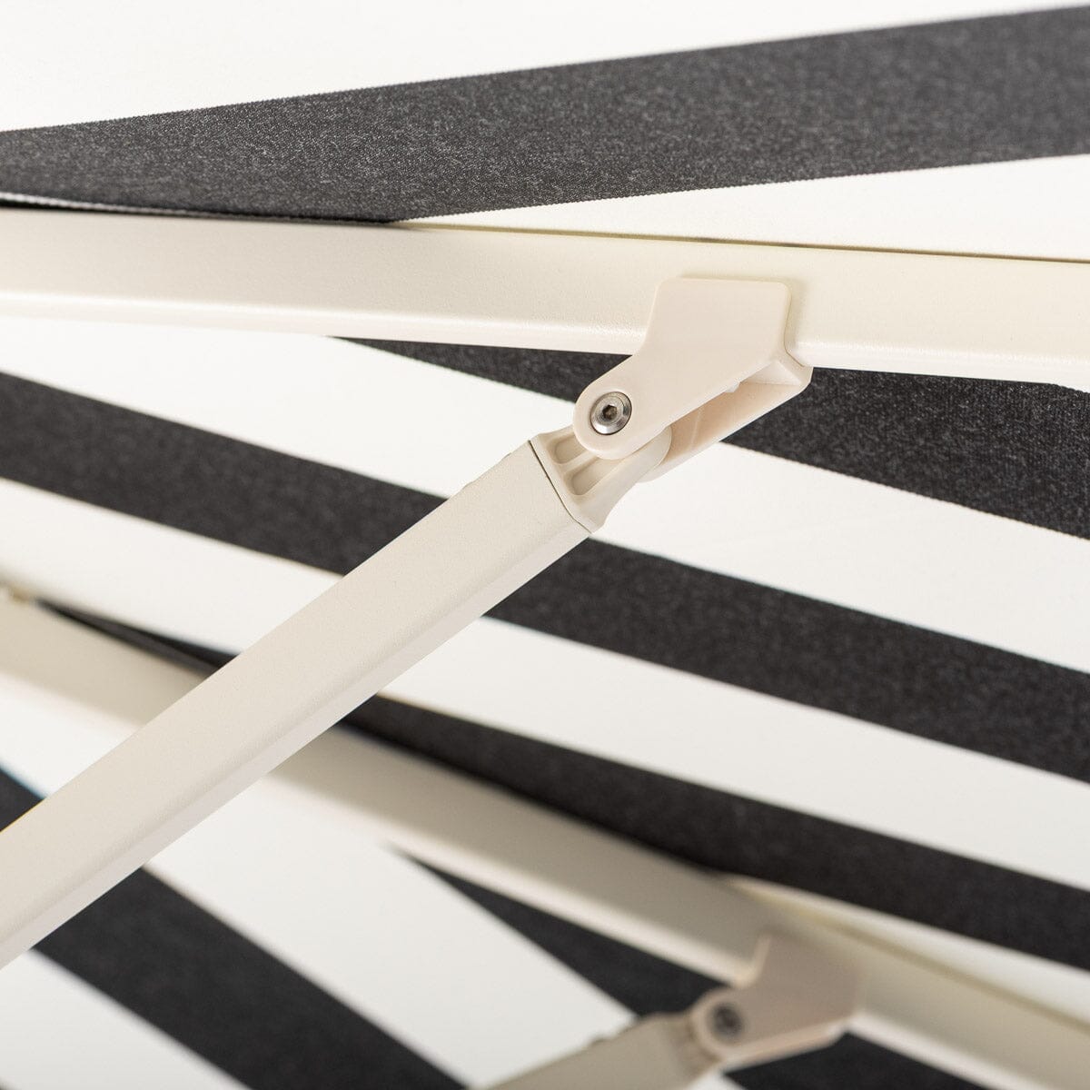 Terrace Umbrella in Crew Vintage Black Stripe | Antique White Frame Terrace Umbrella Kit Business & Pleasure Co Aus 