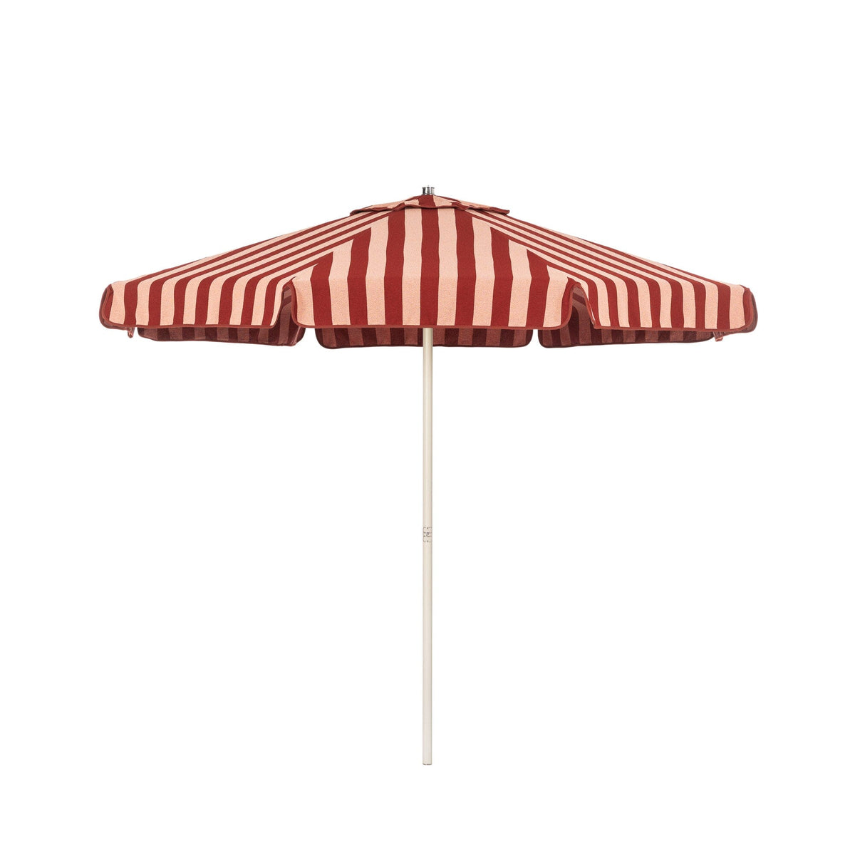 Terrace Umbrella in Terry Terracotta Stripe | Antique White Frame Terrace Umbrella Kit Business & Pleasure Co Aus 