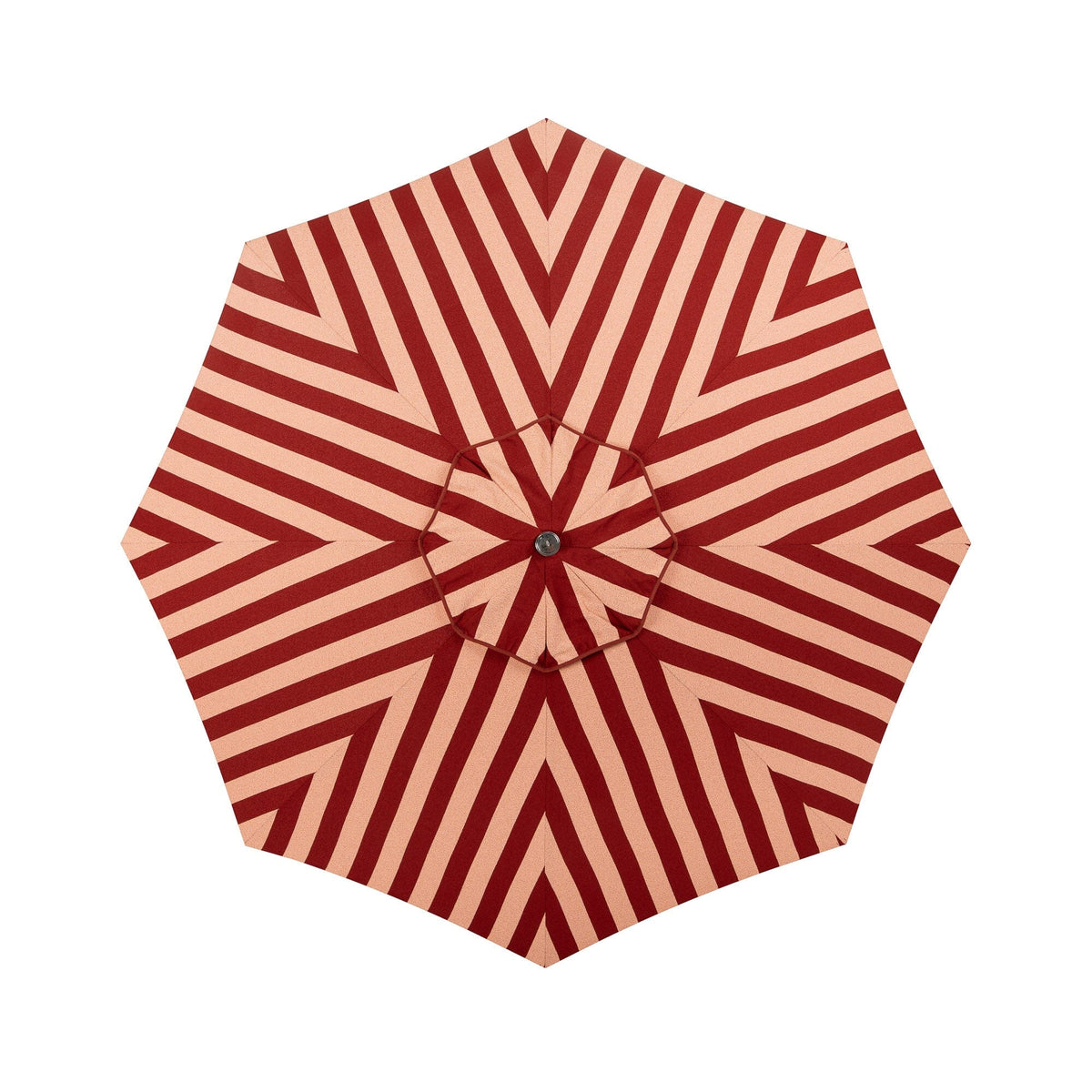 Terrace Umbrella in Terry Terracotta Stripe | Antique White Frame Terrace Umbrella Kit Business & Pleasure Co Aus 