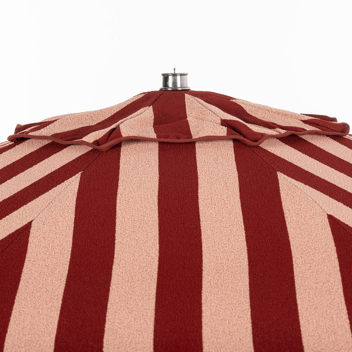Terrace Umbrella in Terry Terracotta Stripe | Antique White Frame Terrace Umbrella Kit Business & Pleasure Co Aus 
