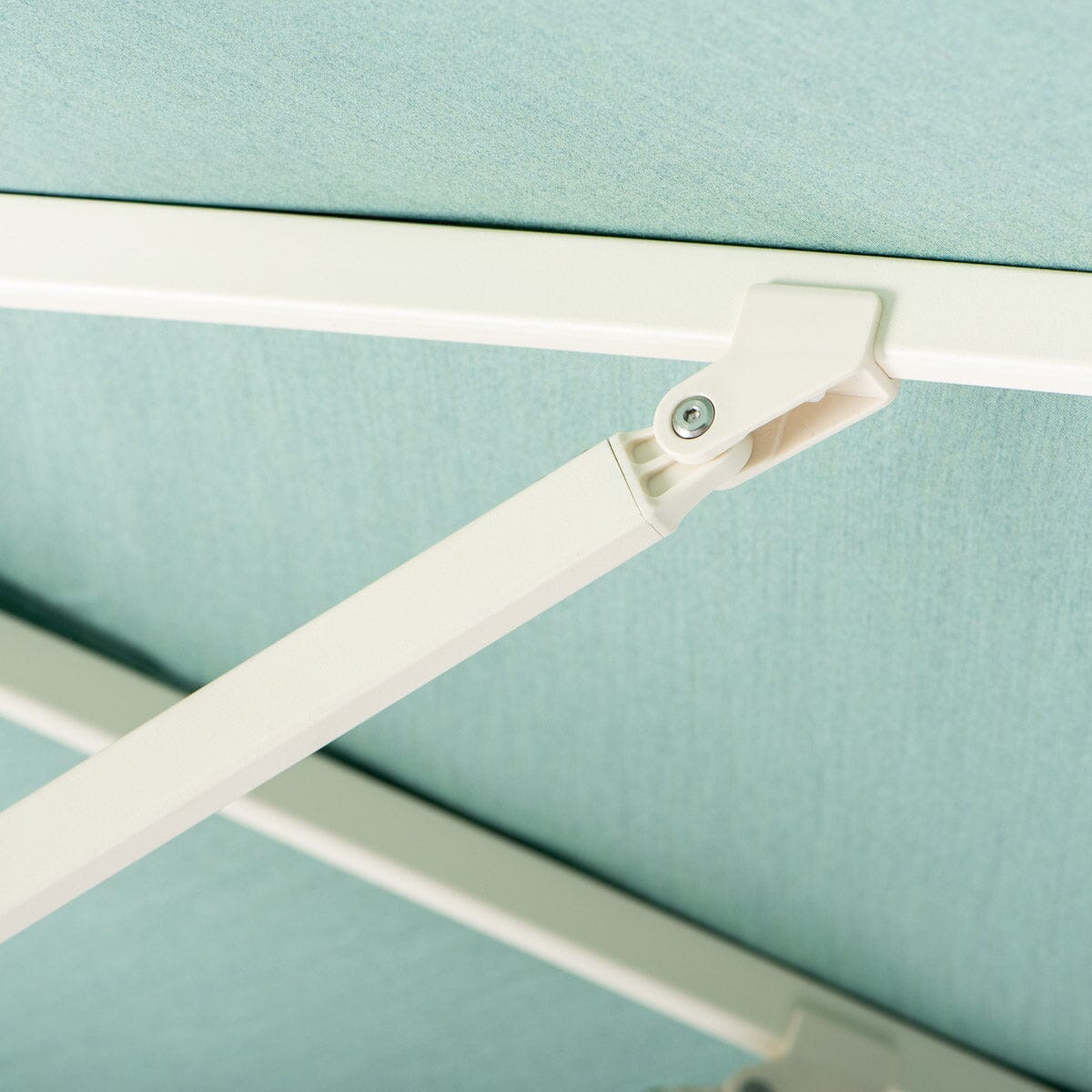 Terrace Umbrella in Rivie Green | Antique White Frame Terrace Umbrella Kit Business & Pleasure Co Aus 