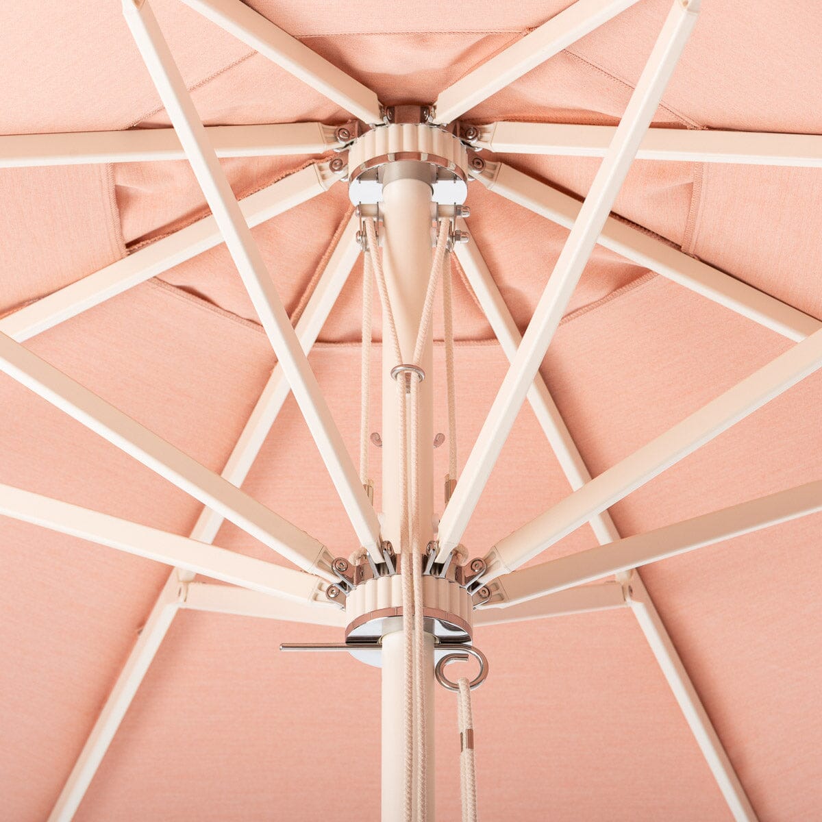 Terrace Umbrella in Rivie Pink | Antique White Frame Terrace Umbrella Kit Business & Pleasure Co Aus 