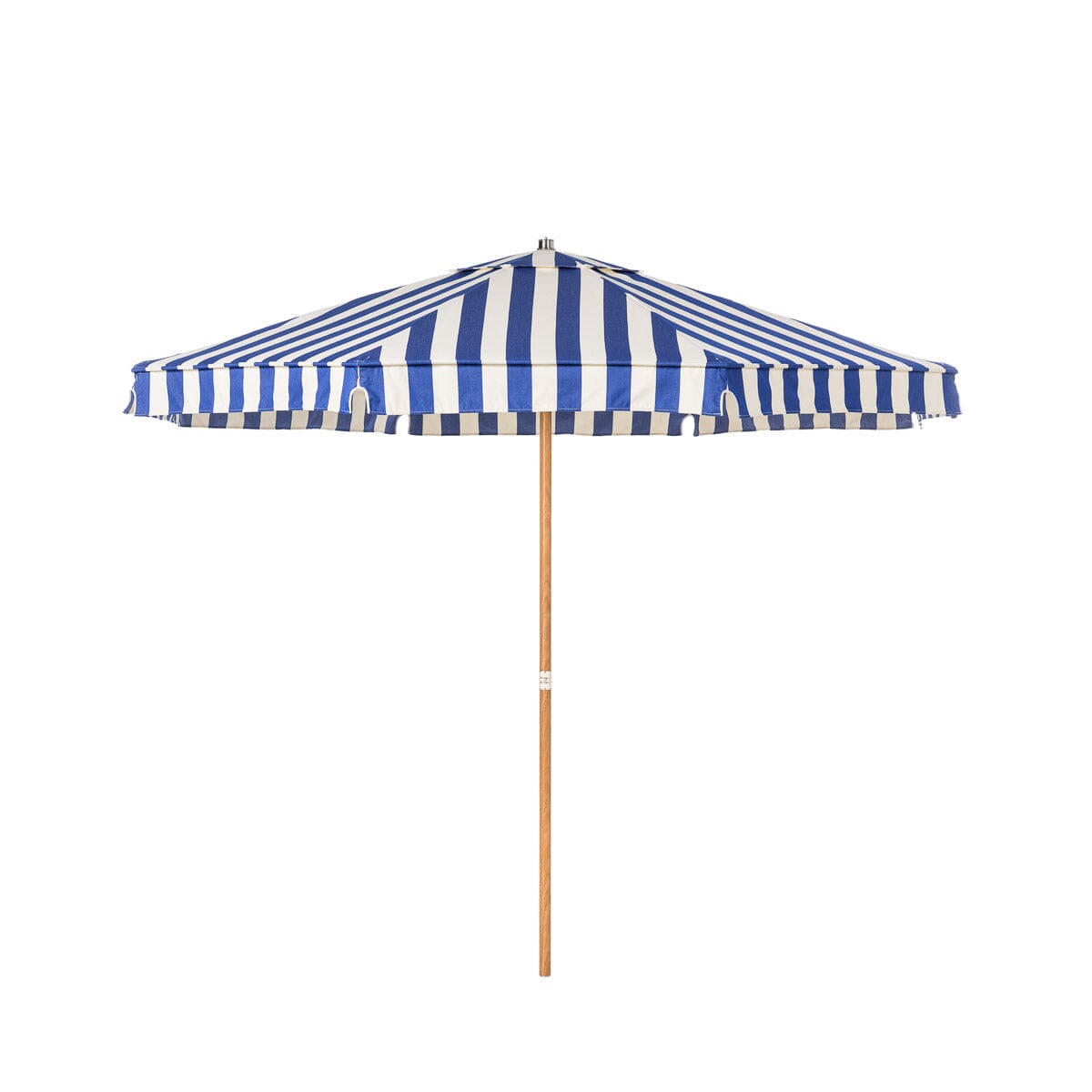 Product image of Terrace Umbrella in Crew Mediterranean Blue Stripe | Transfer Teak Frame Terrace Umbrella Kit Business & Pleasure Co Aus 