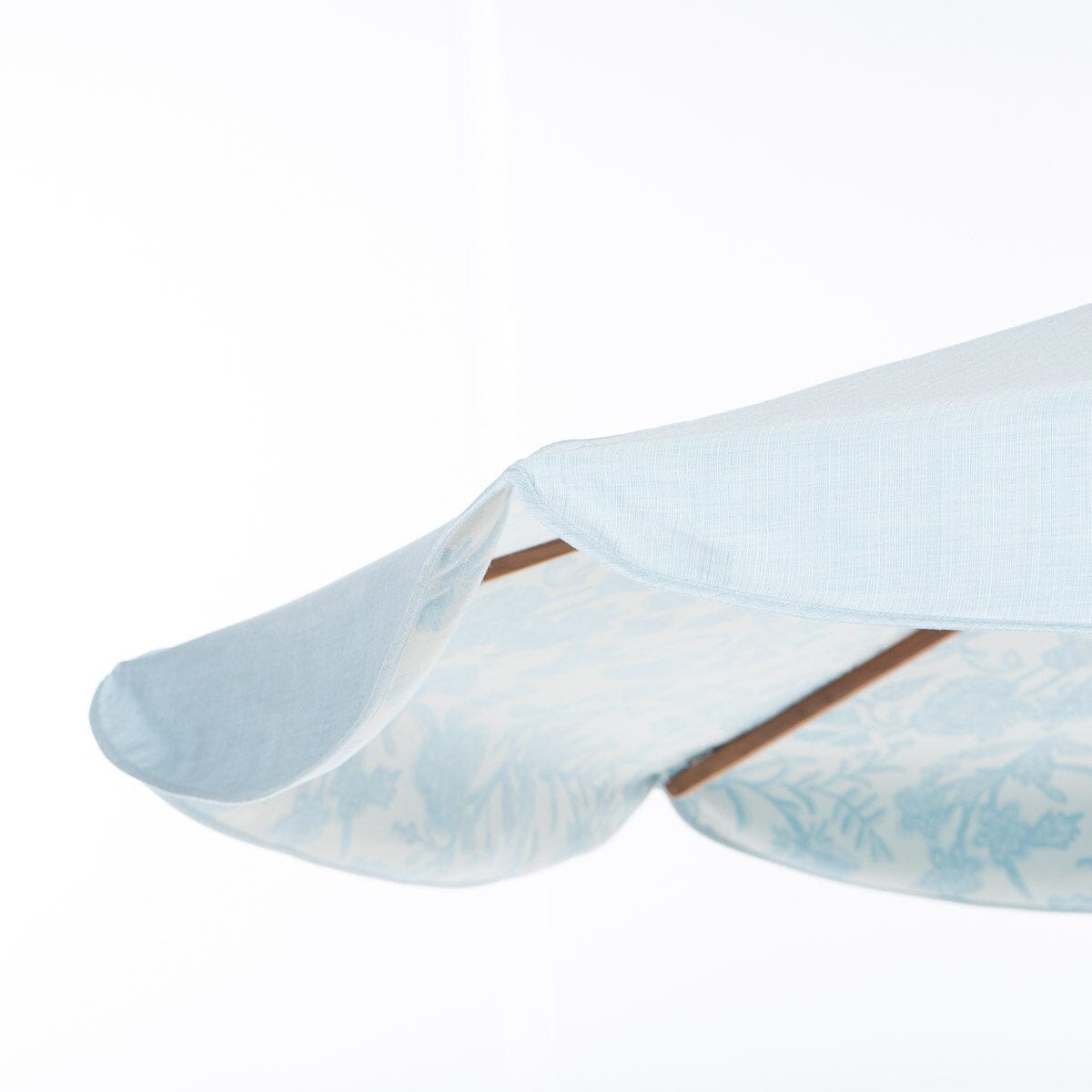 Terrace Umbrella in Hanalei Bay Blue Jacquard | Transfer Teak Frame Terrace Umbrella Kit Business & Pleasure Co Aus 