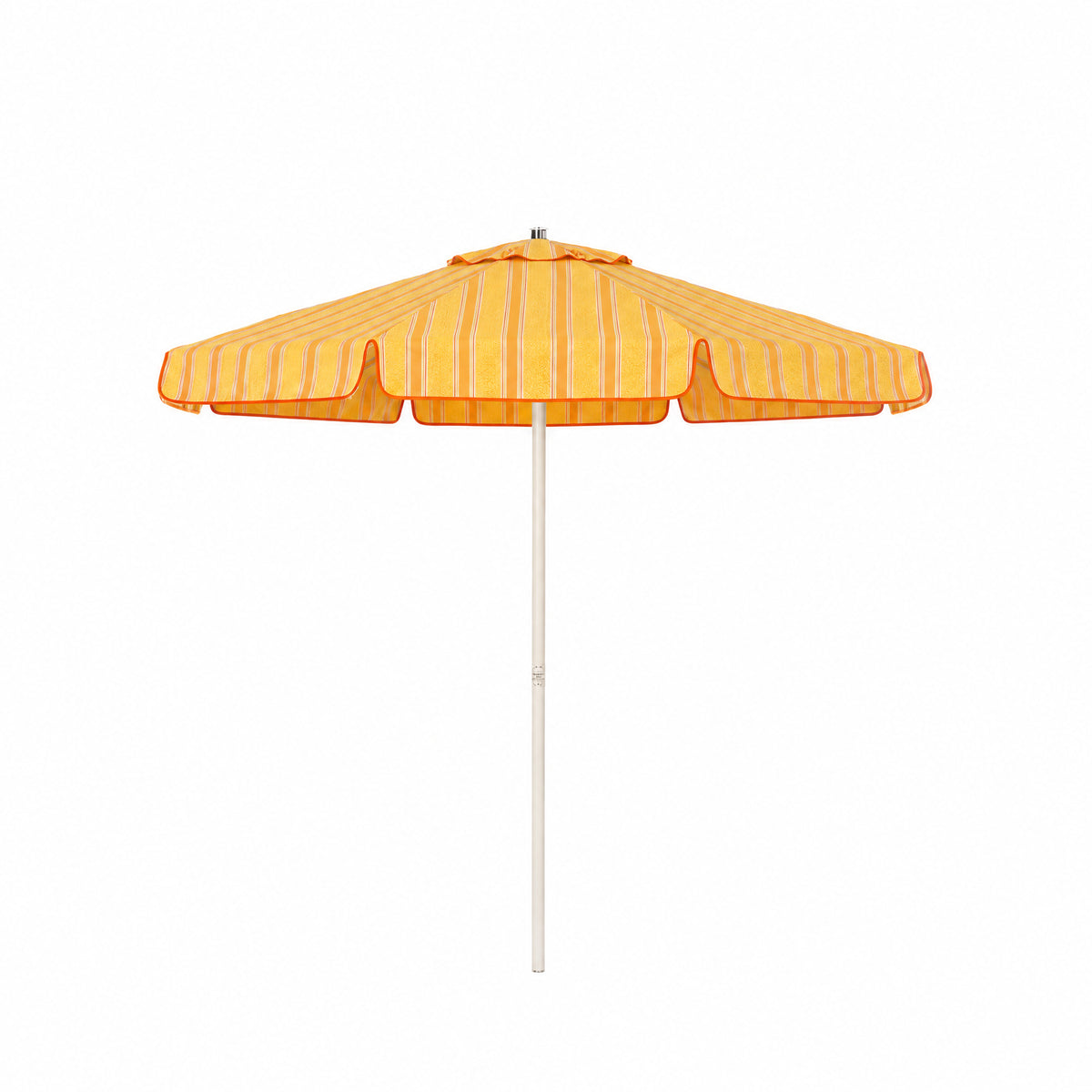 Terrace Umbrella in Bistro Papaya Stripe | Antique White Frame