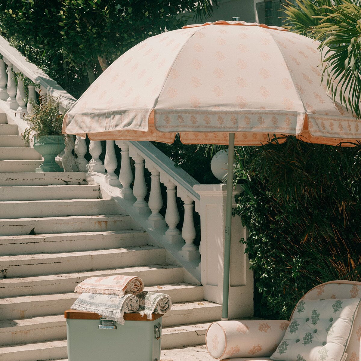 The Patio Umbrella by Amanda Lindroth in Jaipur Pink Patio Umbrella B&P by Amanda Lindroth 