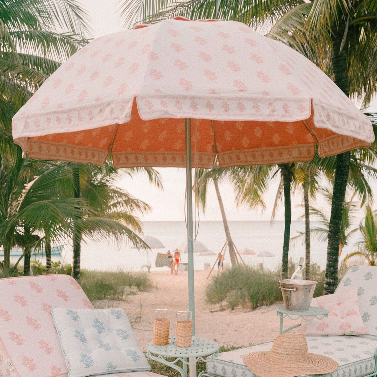 The Patio Umbrella by Amanda Lindroth in Jaipur Pink Patio Umbrella B&P by Amanda Lindroth 