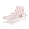 Swatch for The Waterhouse Sun Lounger in Crew Pink Stripe | Antique White Frame