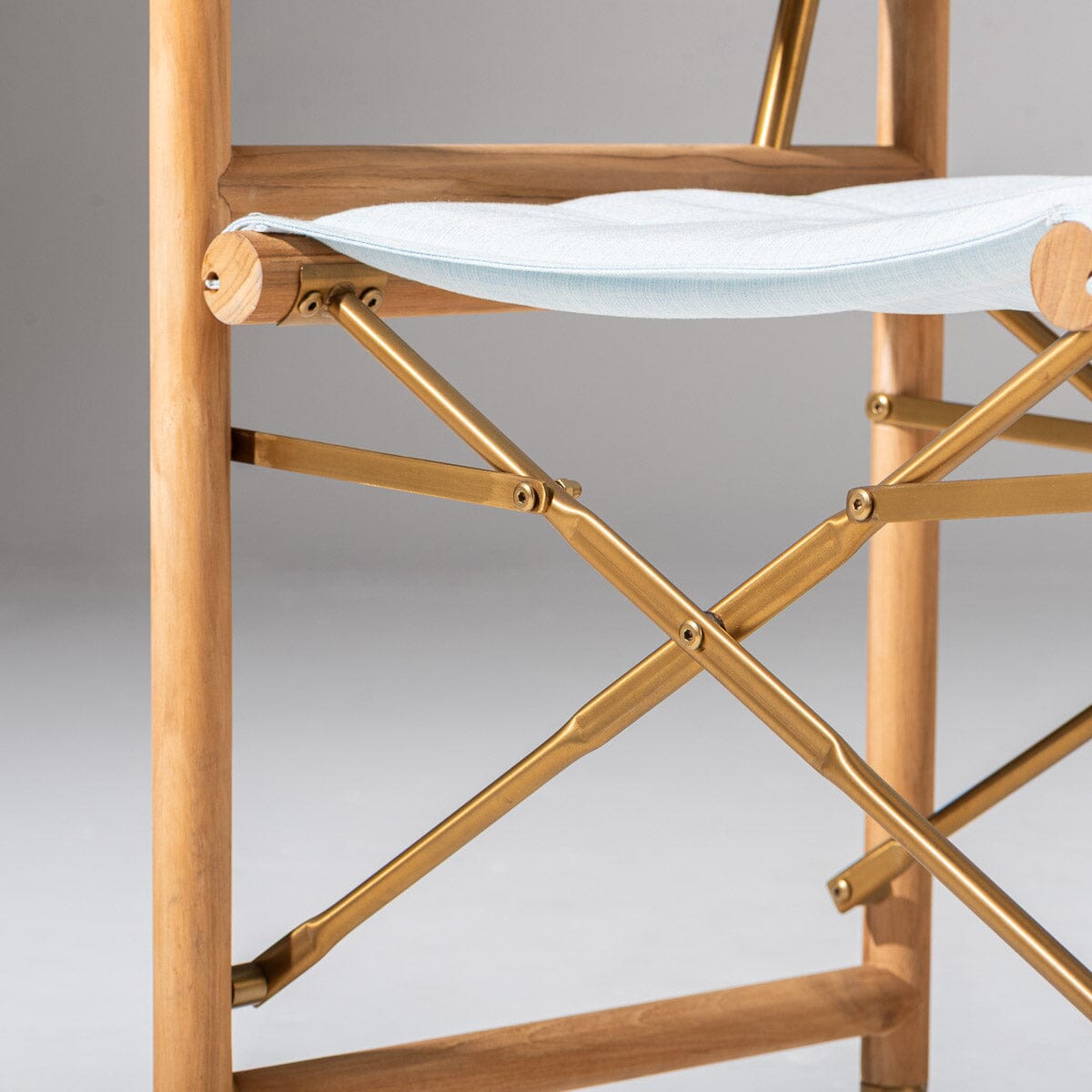 Wes Director Chair Kit - Teakwood Gold & Sky Blue Wes Director Chair Kit Business & Pleasure Co Aus 