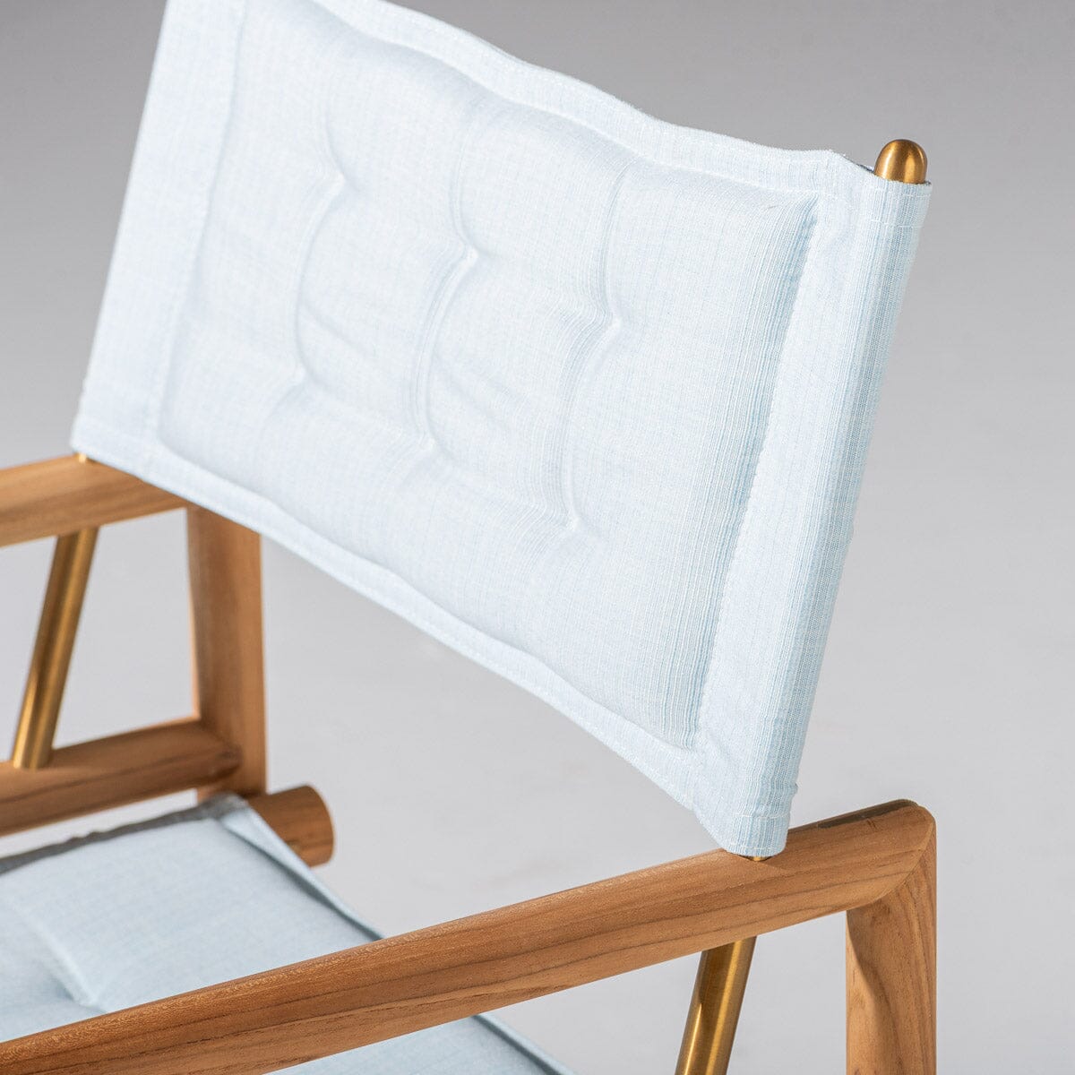Wes Director Chair Kit - Teakwood Gold & Sky Blue Wes Director Chair Kit Business & Pleasure Co Aus 