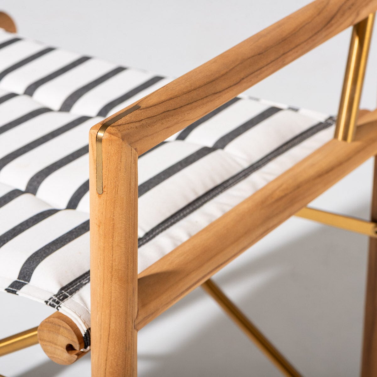 Wes Director Chair Kit - Teakwood Gold & Monaco Black Wes Director Chair Kit Business & Pleasure Co Aus 