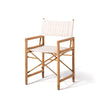 Swatch for The WES Directors Chair in Monaco Natural Stripe | Teakwood Gold Frame