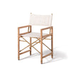 Swatch for The WES Directors Chair in Monaco Natural Stripe | Teakwood Gold Frame