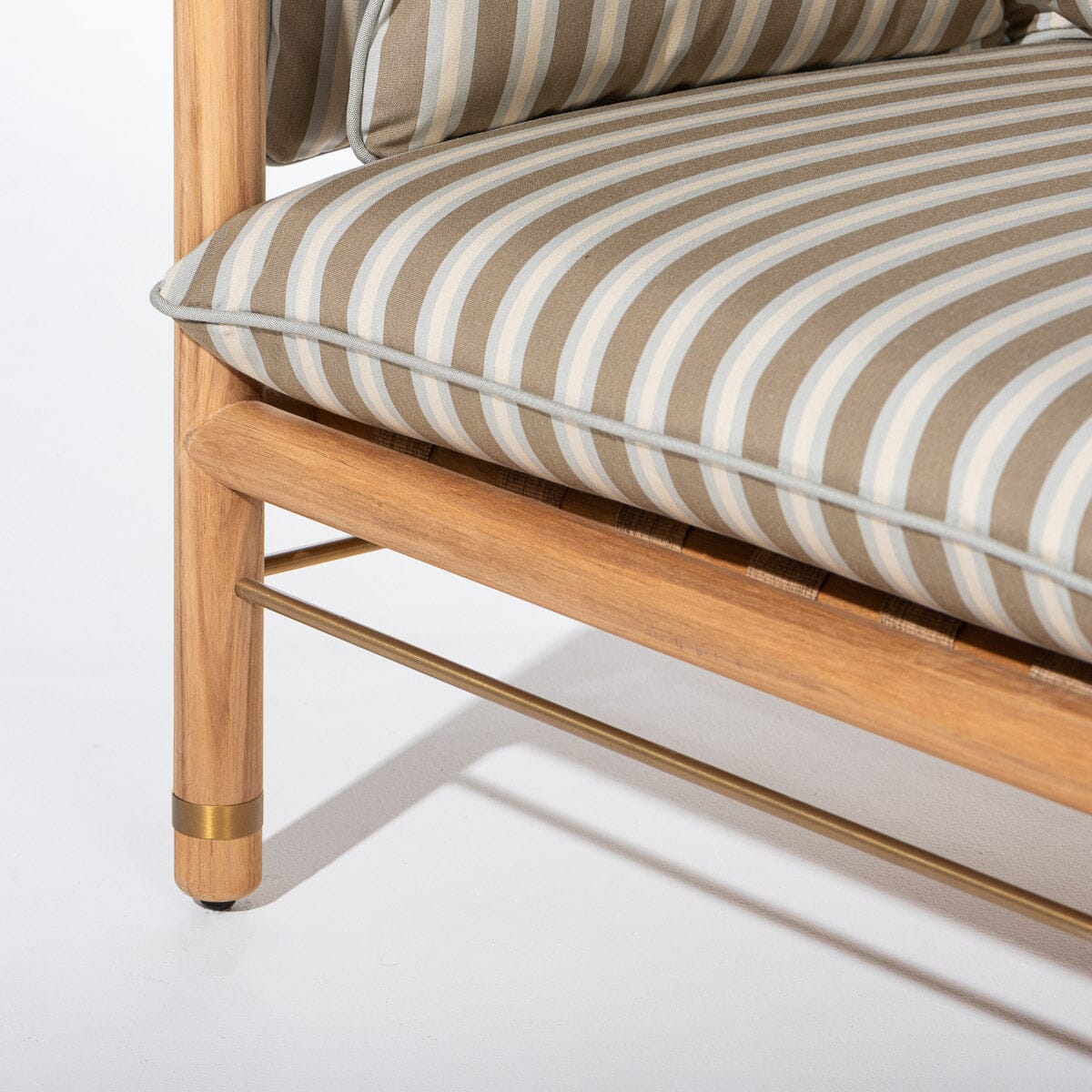 The WES Sofa x Jenni Kayne in California Stripe | Teakwood Frame Wes Sofa Kit Business & Pleasure Co Aus 