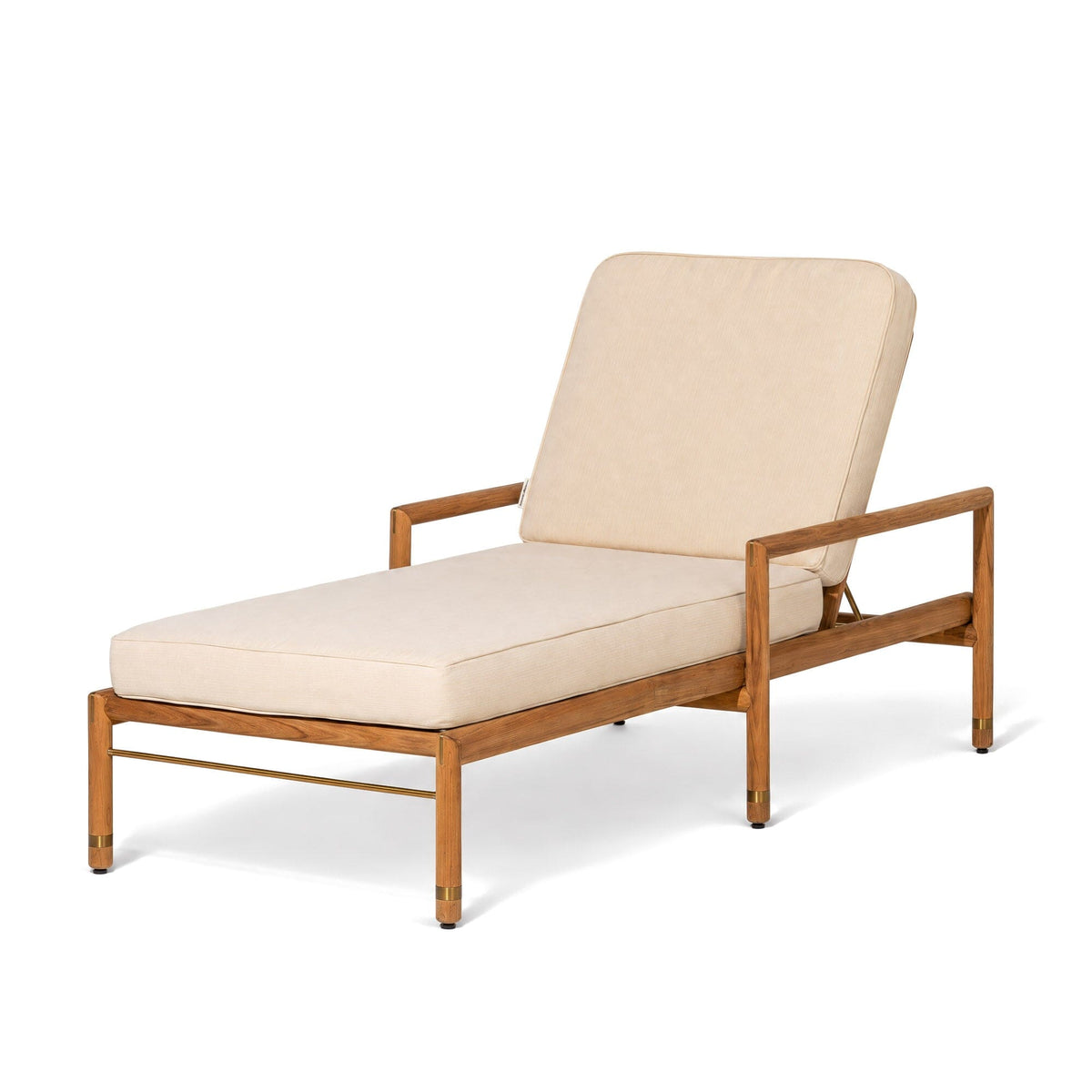 Product image of The WES Sun Lounger in Tiki Natural | Teakwood Gold Frame Wes Sun Lounger Kit Business & Pleasure Co Aus 