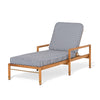 Swatch for The WES Sun Lounger in Lauren's Navy Stripe | Teakwood Gold Frame