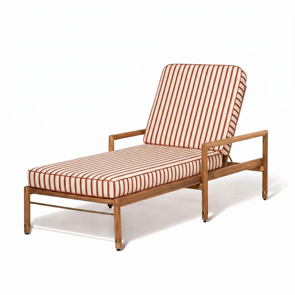 The WES Sun Lounger in Monaco Le Sirenuse | Teakwood Frame Wes Sun Lounger Kit Business & Pleasure Co Aus 