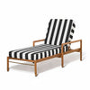 Swatch for Wes Sun Lounger in Crew Vintage Black Stripe | Teakwood Gold Frame