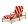 Swatch for The WES Sun Lounger in Terry Terracotta Stripe | Teakwood Gold Frame