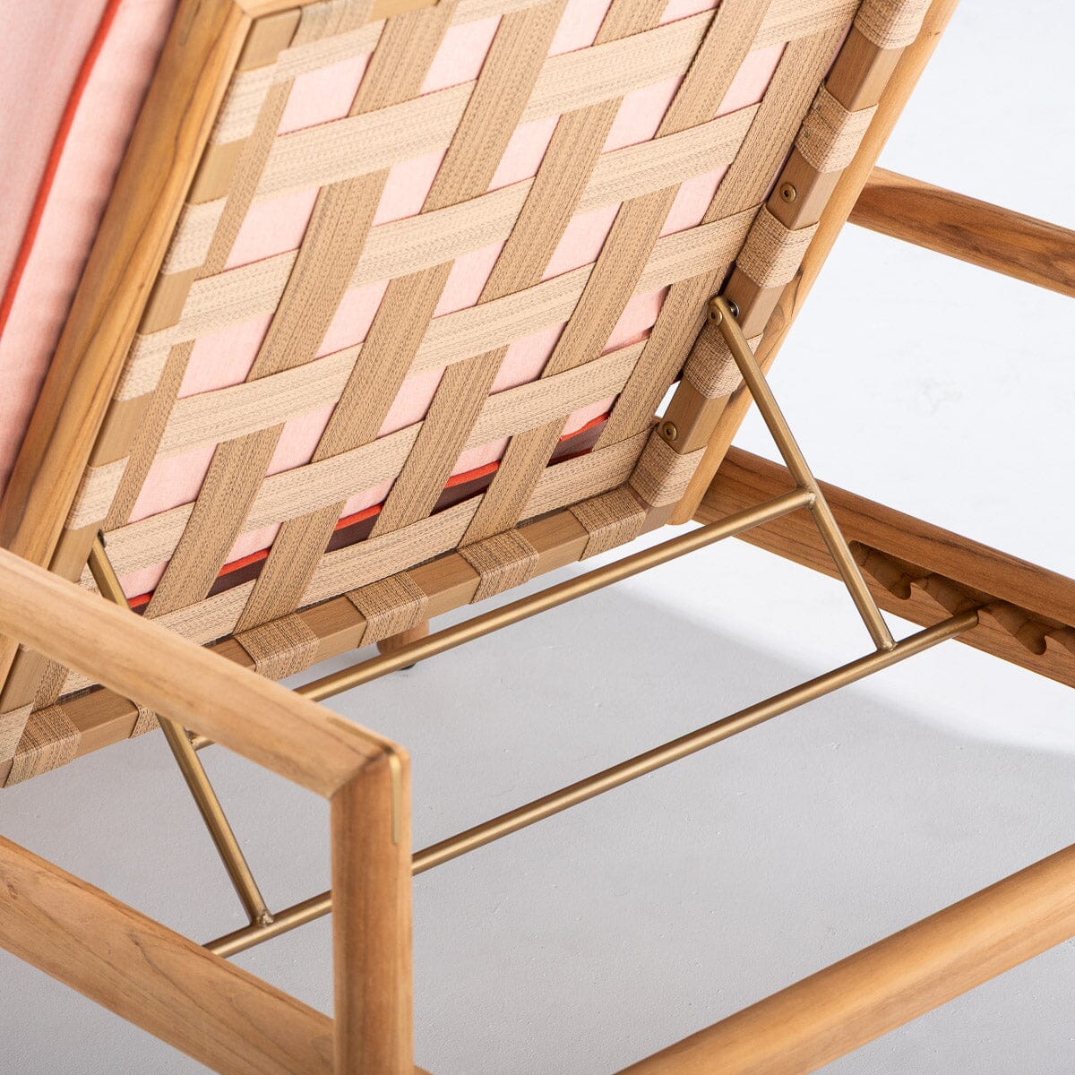 Wes Sun Lounger Kit - Teakwood Gold & Rivie Pink Wes Sun Lounger Kit Business & Pleasure Co Aus 
