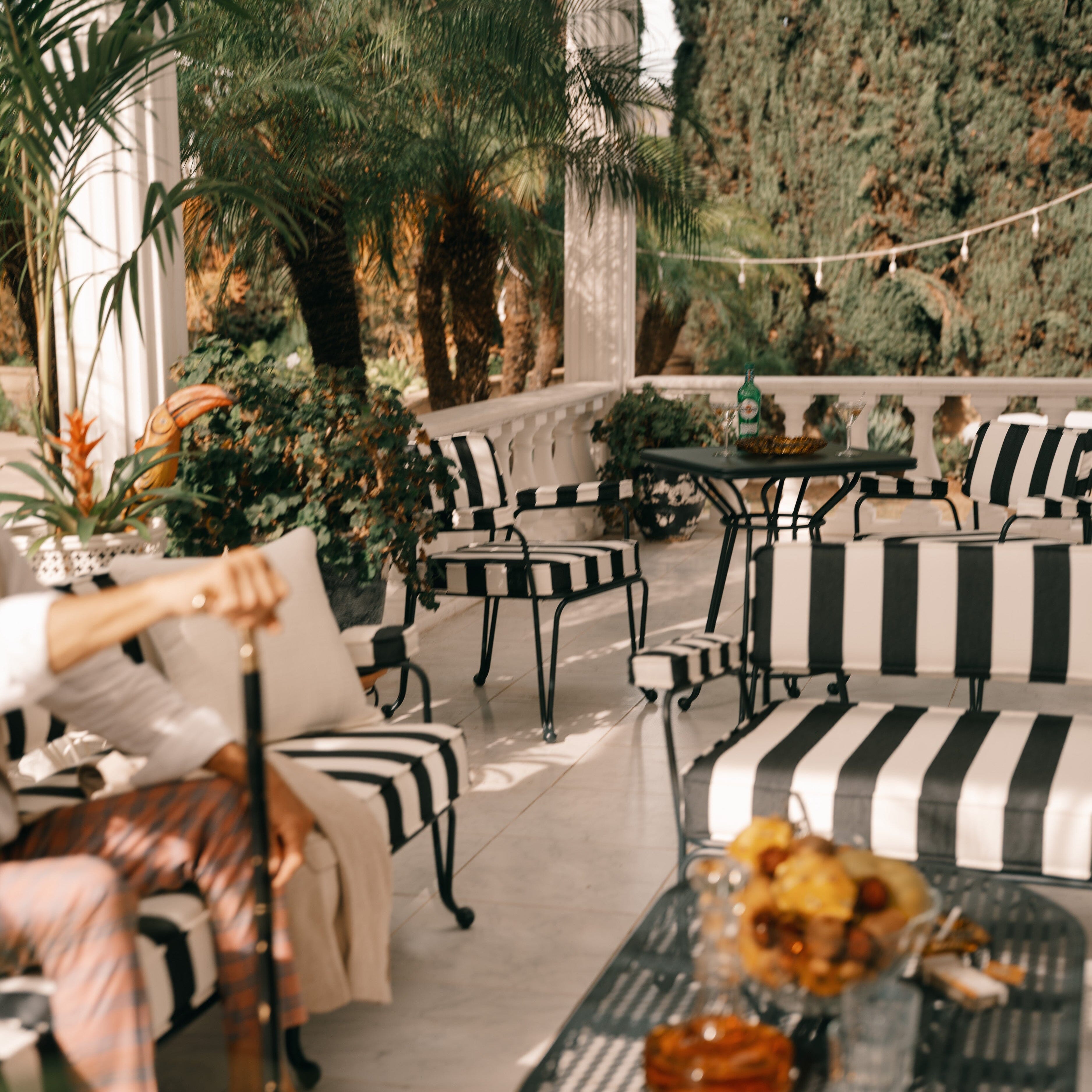 Waterhouse Dining Chair in Crew Vintage Black Stripe | Vintage Black Frame Waterhouse Dining Chair Kit Business & Pleasure Co. 