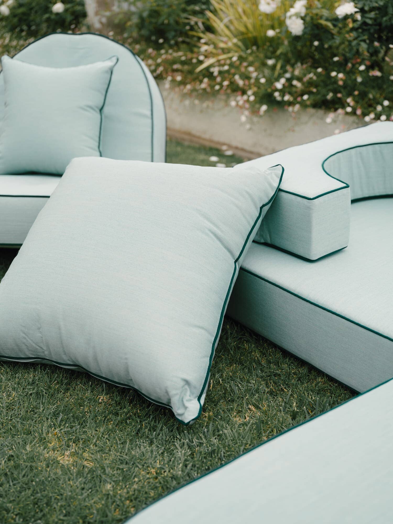 Teal store euro pillows