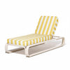 Swatch for Contini Sun Lounger in Crew Mimosa Yellow Stripe | Antique White Frame