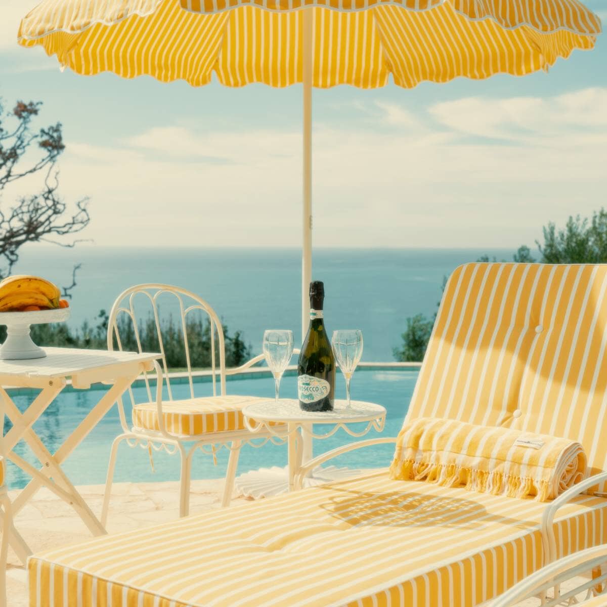 The Beach Towel - Monaco Mimosa Stripe Beach Towel Business & Pleasure Co Aus 