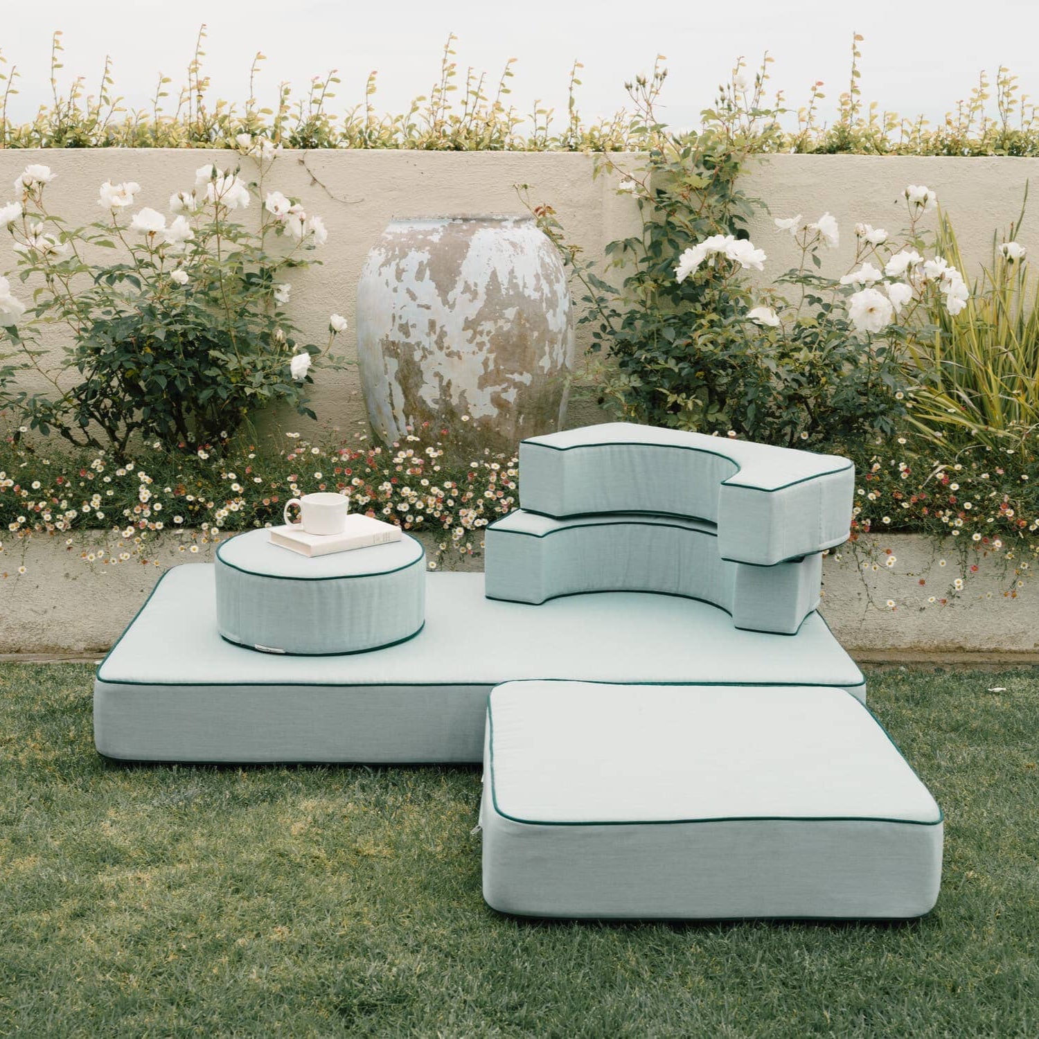 The Modular Pillow Stack - Rivie Green Modular Pillow Stack Business & Pleasure Co Aus 