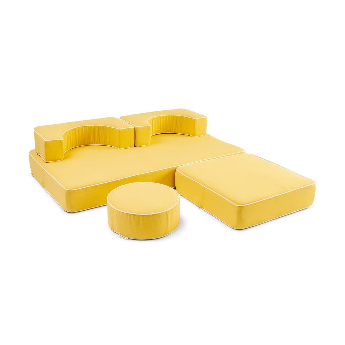 Studio image of riviera mimosa modular pillow stack
