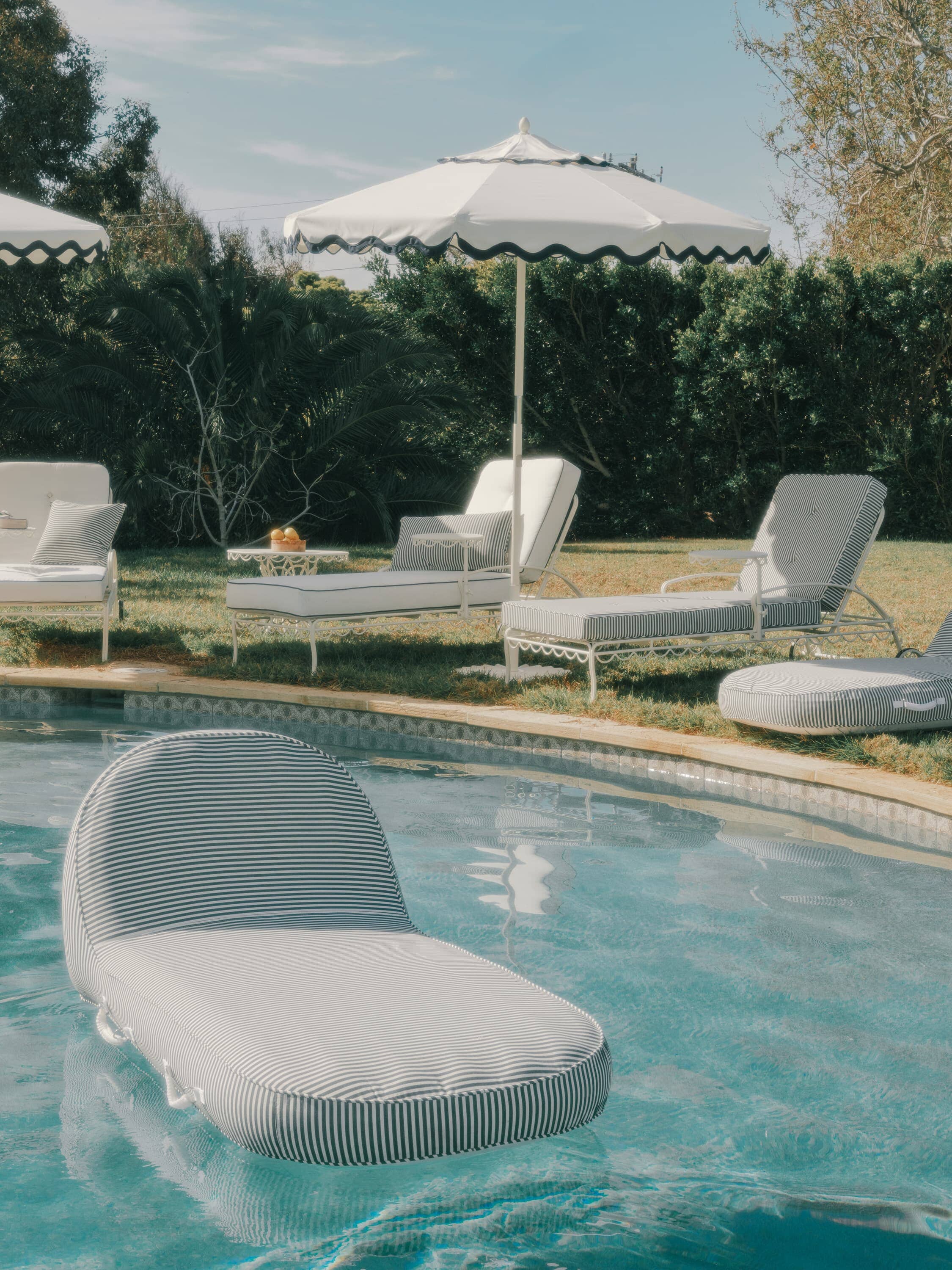 Pool lounge sales chair with umbrella