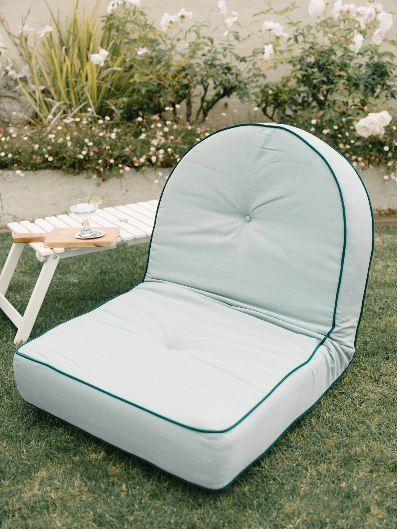 The Reclining Pillow Lounger - Rivie Green Reclining Pillow Lounger Business & Pleasure Co Aus 