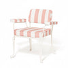Swatch for Waterhouse Dining Chair in Crew Pink Stripe | Antique White Frame