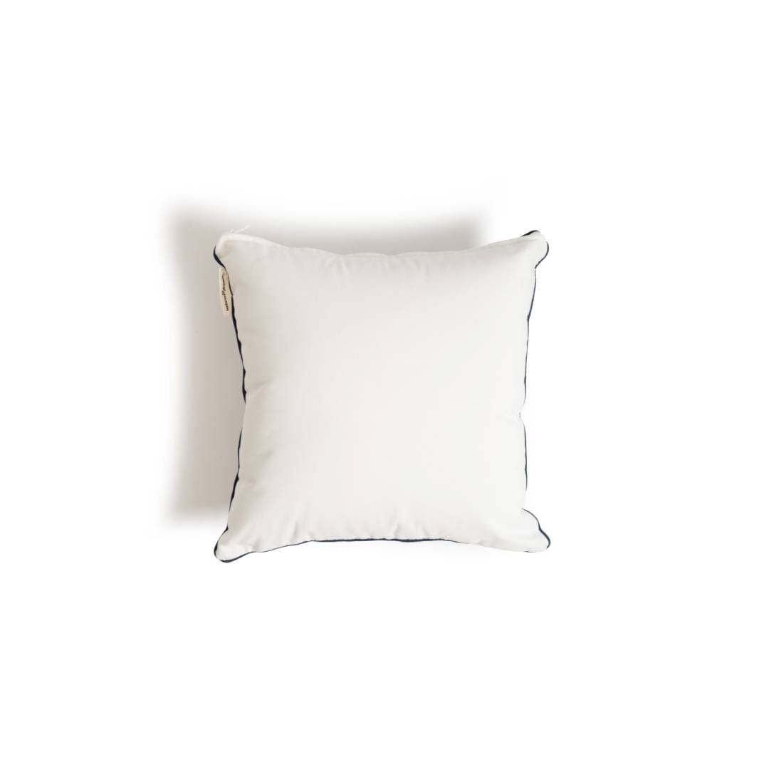 The Small Square Throw Pillow - Rivie White Small Square Throw Pillow Business & Pleasure Co Aus 