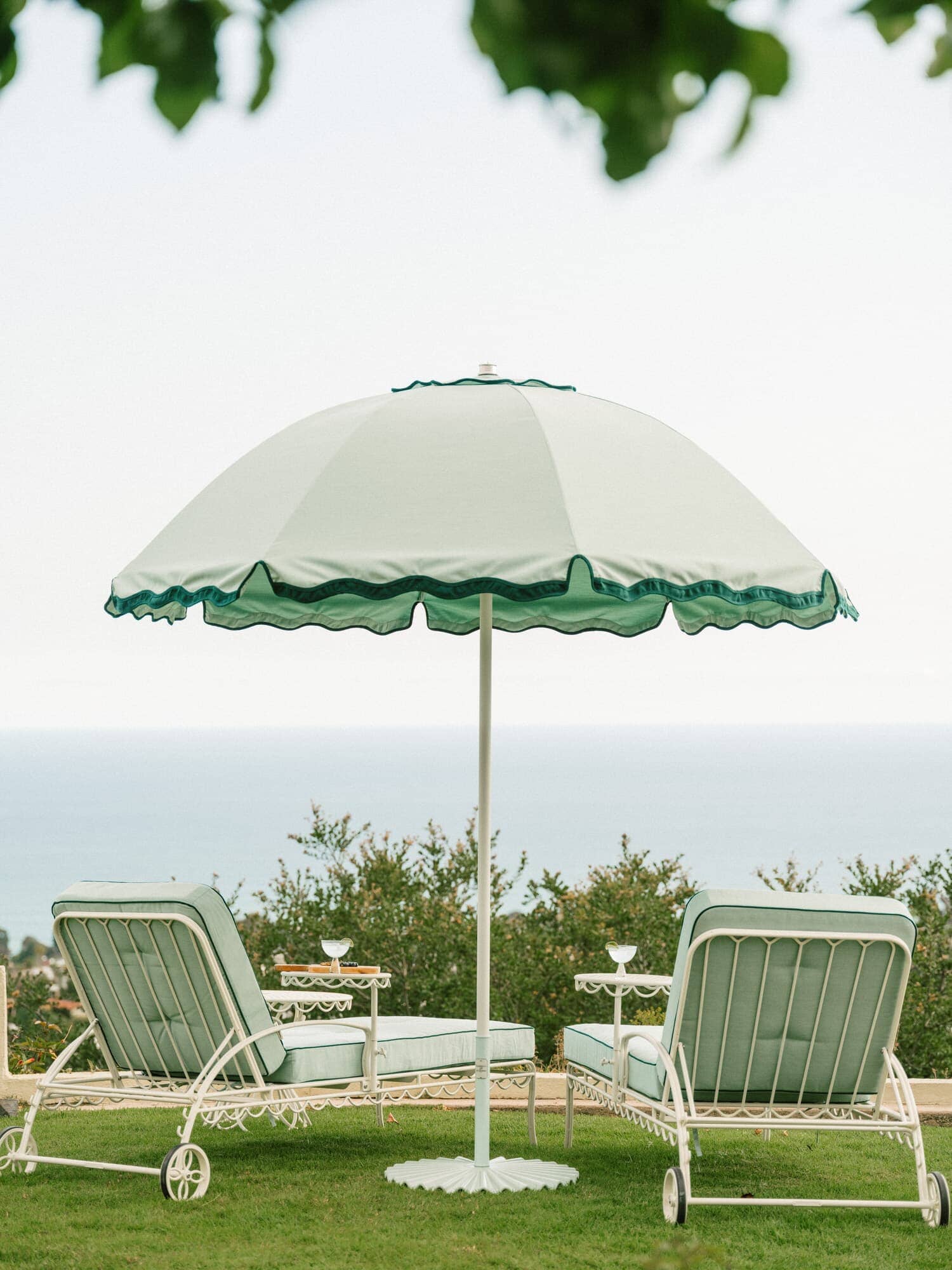 The Al Fresco Sun Lounger Cushion - Rivie Green Al Fresco Sun Lounger Cushion Business & Pleasure Co Aus 