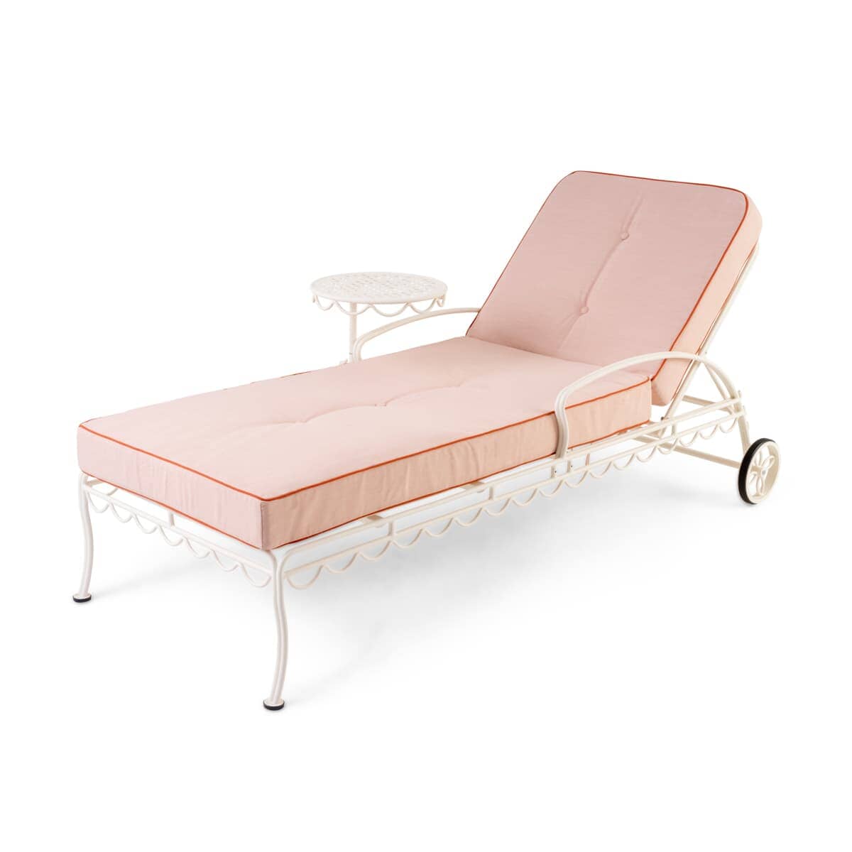 Studio image of rivera pink sun lounger cushion