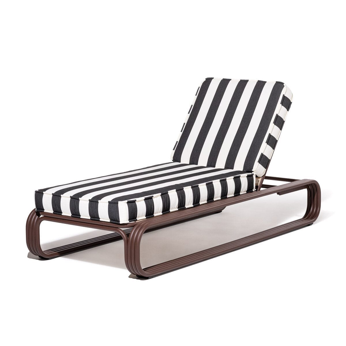 Product image of Contini Sun Lounger Kit in Monaco Black Stripe | Merlot Frame Contini Sun Lounger Kit Business & Pleasure Co Aus 