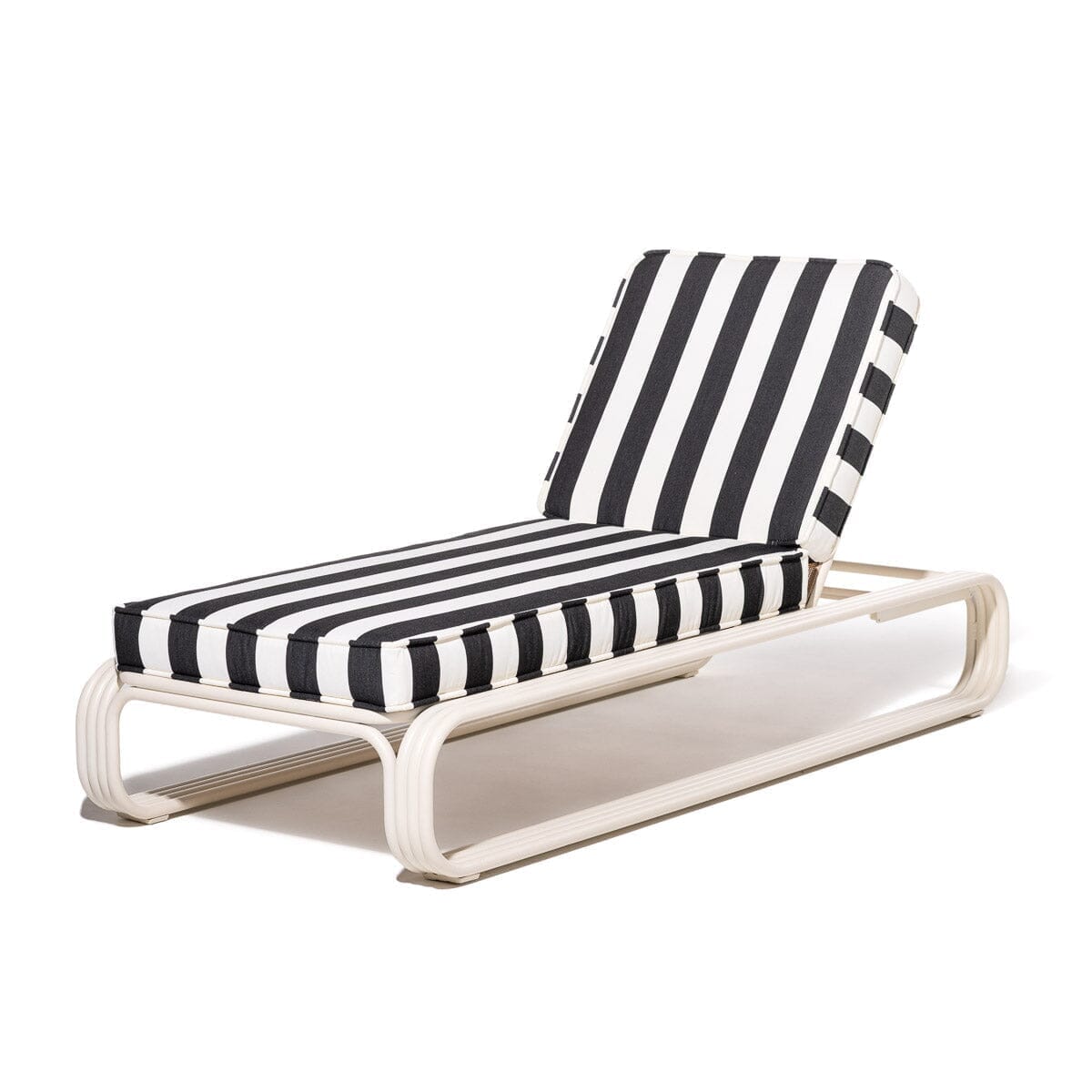 Product image of Contini Sun Lounger Kit in Monaco Black Stripe | Antique White Frame Contini Sun Lounger Kit Business & Pleasure Co Aus 
