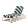 Swatch for Contini Sun Lounger Kit - Antique White & Terry Green Stripe