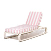 Swatch for Contini Sun Lounger Kit - Antique White & Crew Pink Stripe