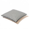 Swatch for The Euro Throw Pillow - Monaco Black Stripe
