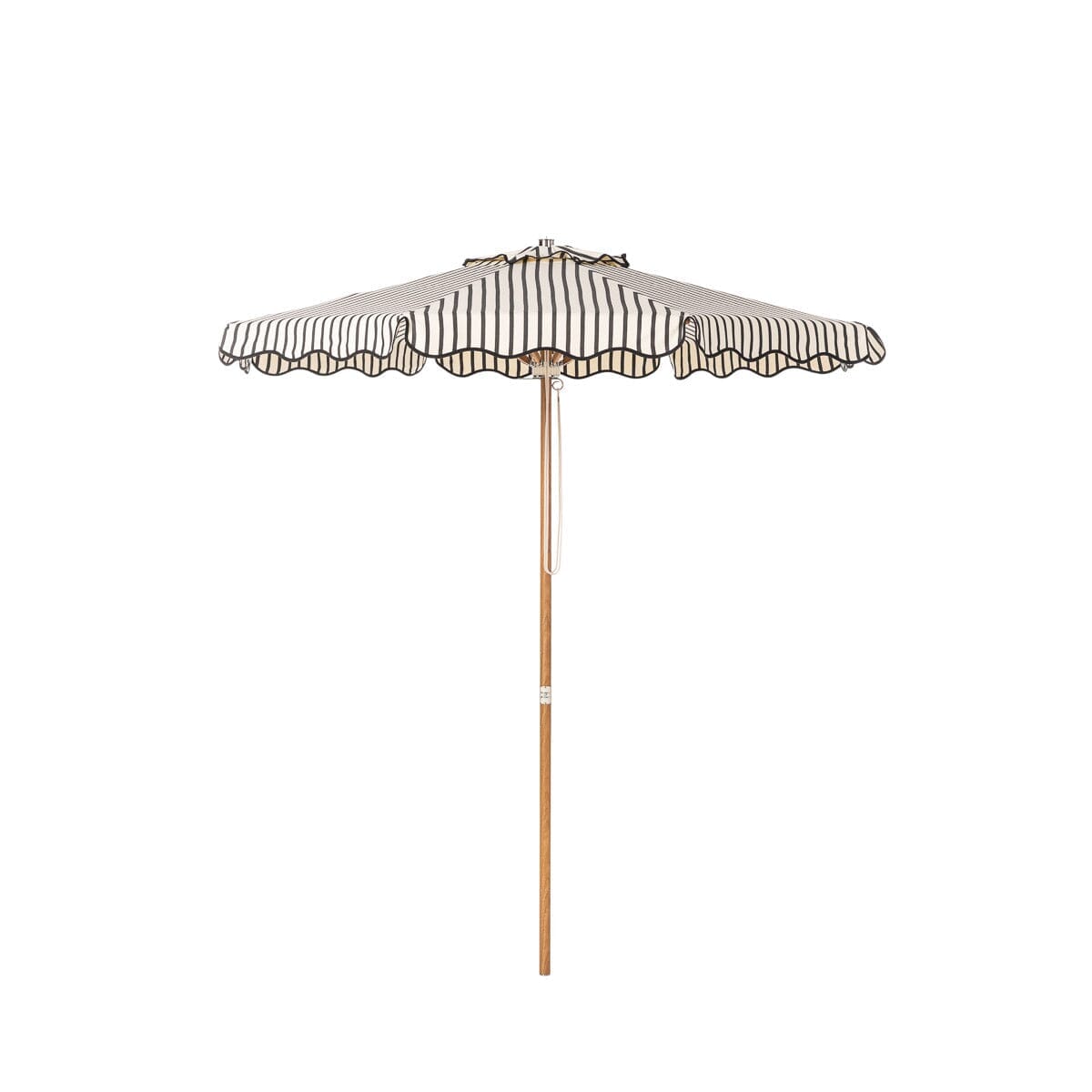 Product image of Terrace Umbrella in Monaco Black Stripe | Transfer Teak Frame Terrace Umbrella Kit Business & Pleasure Co Aus 