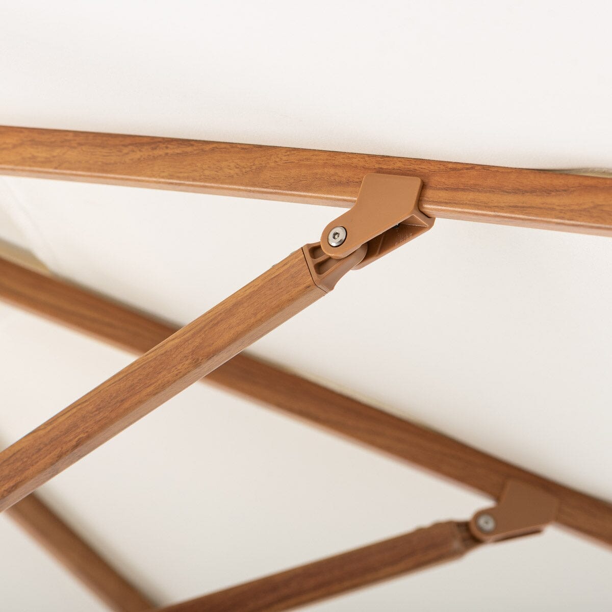 Terrace Umbrella in Straight White | Transfer Teak Frame Terrace Umbrella Kit Business & Pleasure Co Aus 