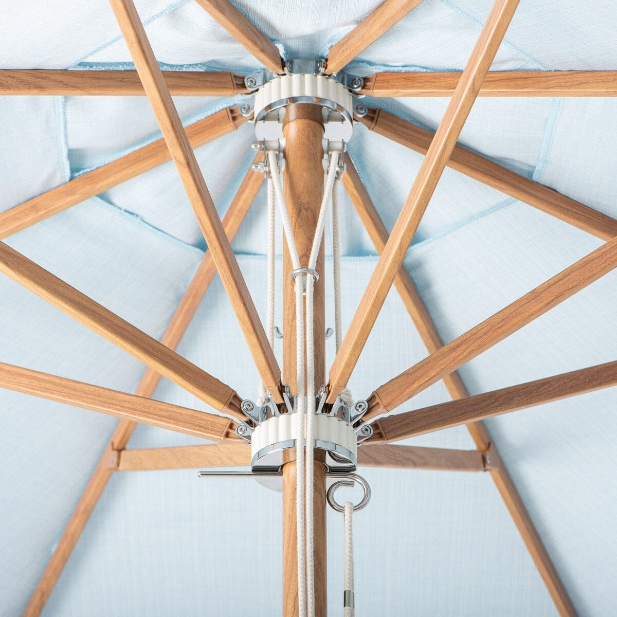 Terrace Umbrella in Sky Blue | Transfer Teak Frame Terrace Umbrella Kit Business & Pleasure Co Aus 